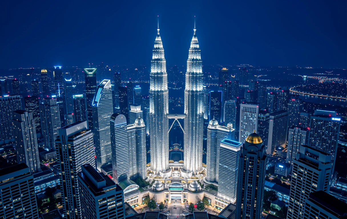 Kuala Lumpur skyline at night